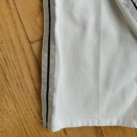 L'AGENCE Size 24 (US Size 0) Skinny Jeans - White with Metallic Side Stripe - Picture 6 of 10